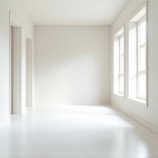 Pièce après travaux, parfaitement propre